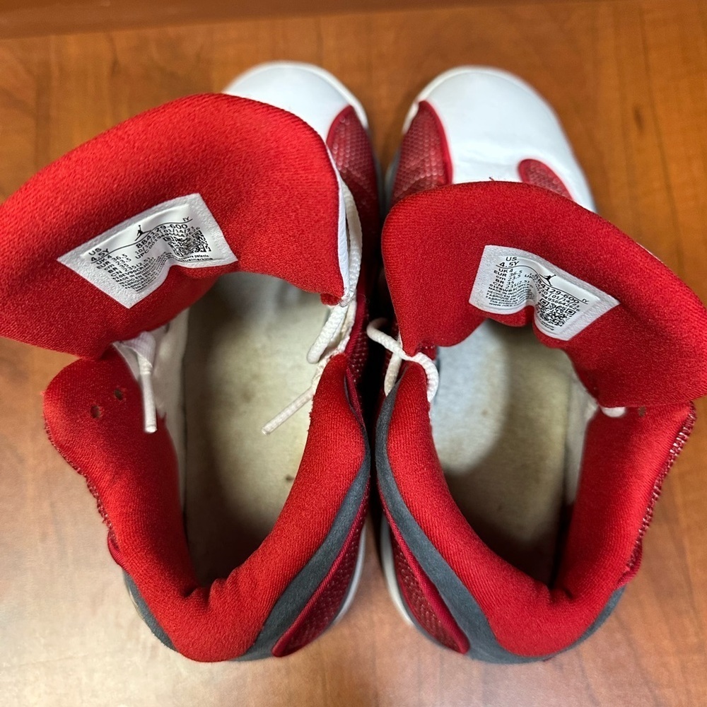 Jordan Red and White Sneakers - Picture 8 of 9